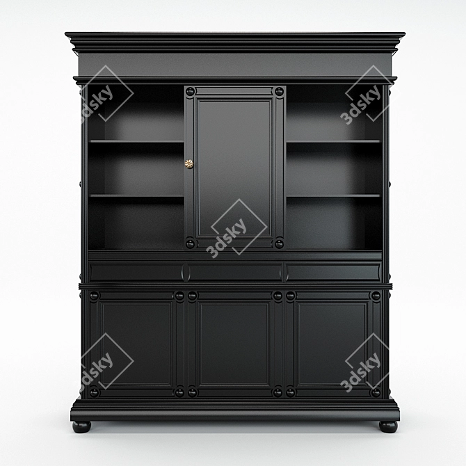 Sleek SBR Cabinet: Organize in Style 3D model image 2