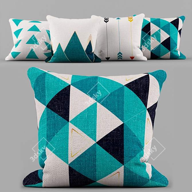 Nordic Delight Pillow Set 3D model image 1