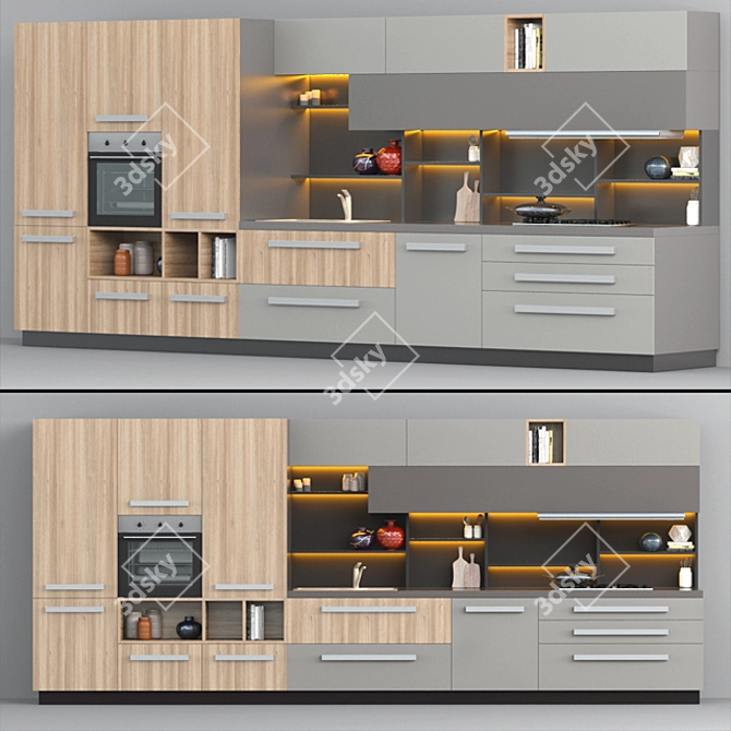 Stosa Cucine: Ready-to-Use 3D Kitchen Models 3D model image 1