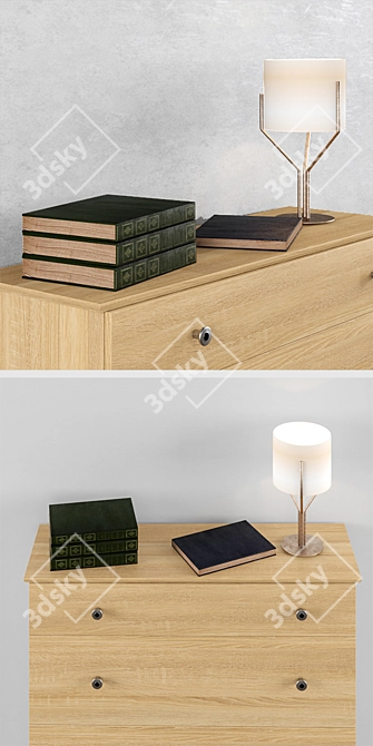 Solid Wood Ikea Stand - Spacious & Stylish 3D model image 2