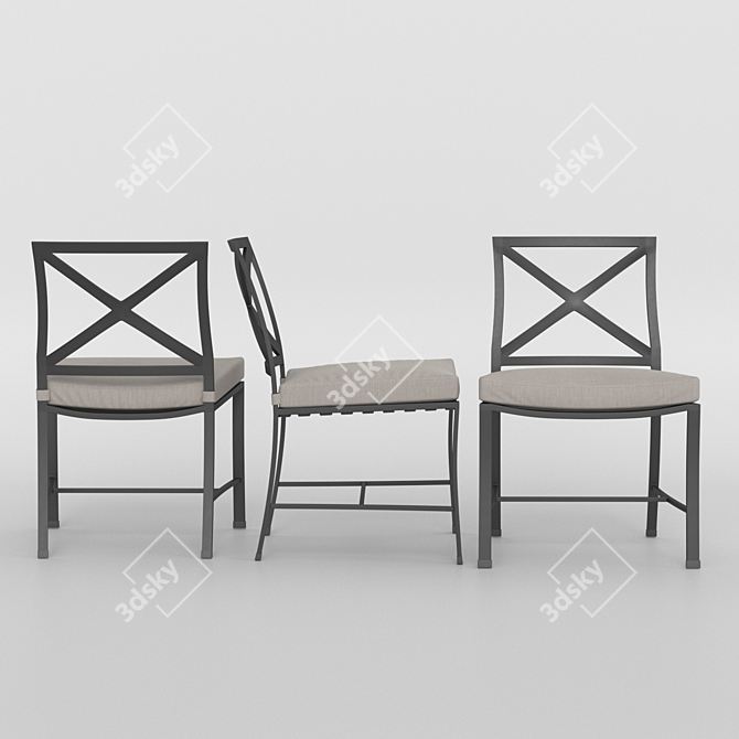 Elegant Carmel Dining Set 3D model image 2