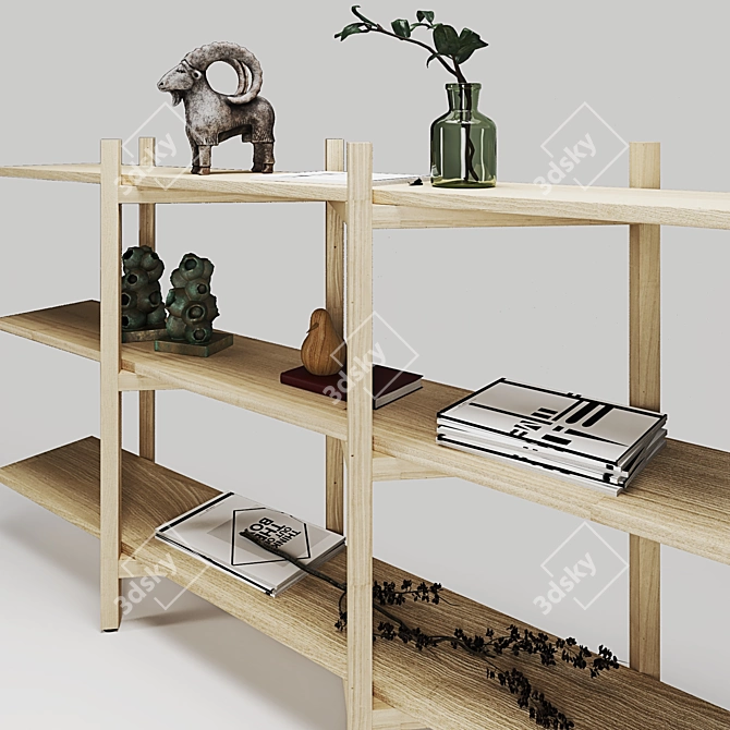 Zig Zag Floating Shelf 3D model image 2