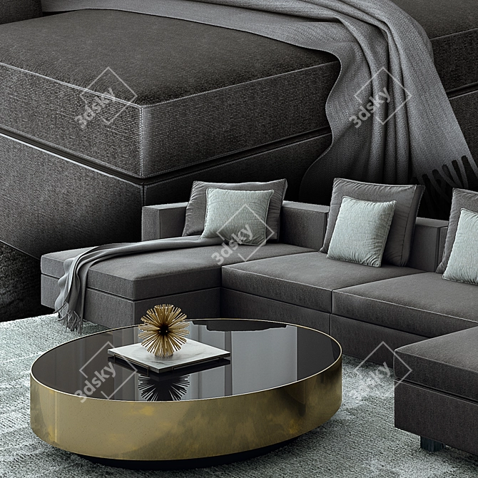 Magnus Restoration Hardware & Moore Coffee Table: Elegant Set for Stylish Homes 3D model image 2