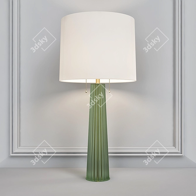 Barbara Barry Pleated Peridot Lamp 3D model image 1