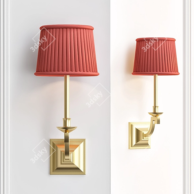 Gilded Laurent Sconce: Elegant Lighting by Jacques Garcia 3D model image 1