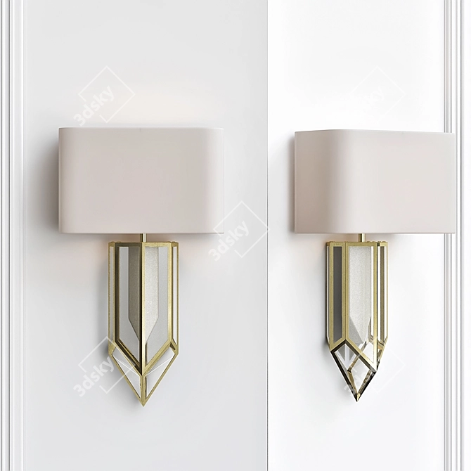 Baker Selenite Wall Sconce 3D model image 1