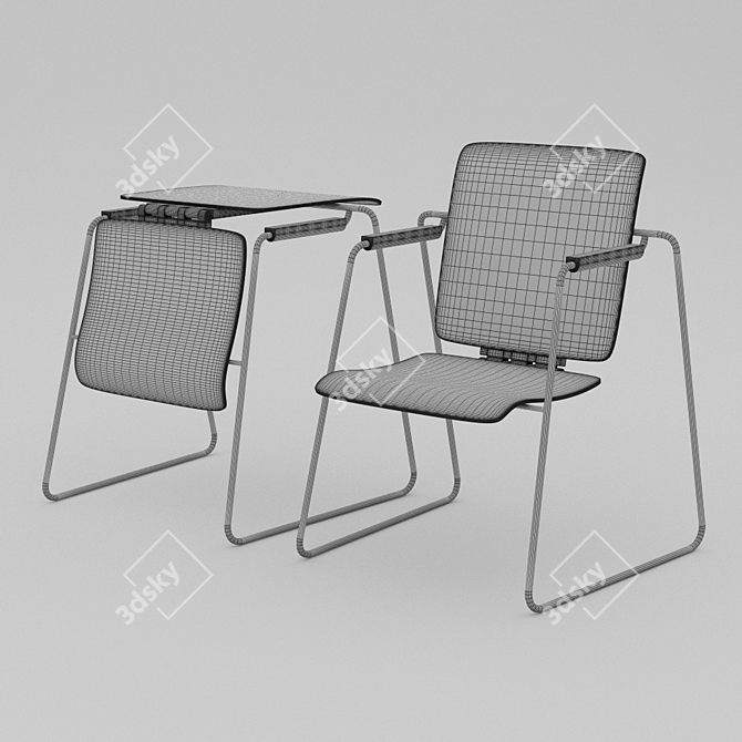 ORT Seattable Chair: Convertible, Innovative, Multifunctional 3D model image 2