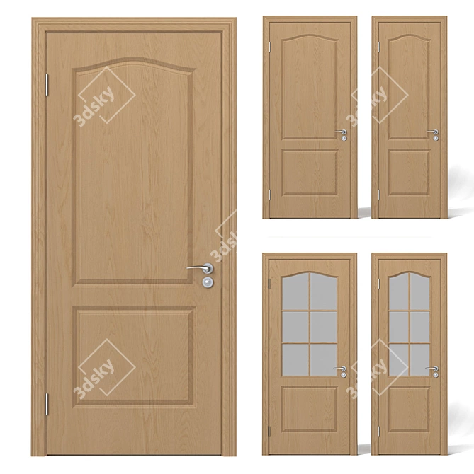 Lightwood Interior Doors 3D model image 1