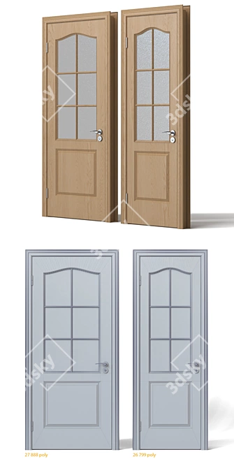 Lightwood Interior Doors 3D model image 3