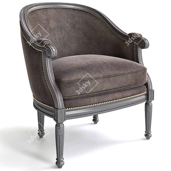 Elegant Caracole Chair: Luxurious Comfort! 3D model image 1
