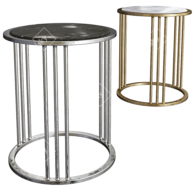 Elegant Tincani Side Table 3D model image 2