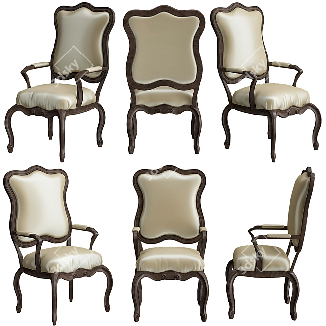 Massoud Madison Colorblock Chair 3D model image 1