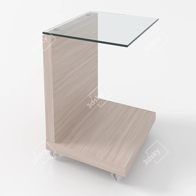 Modern Glass Coffee Table 3D model image 1