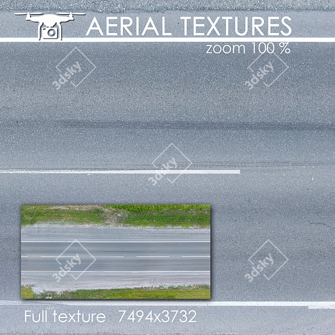 Aerial Exterior Texture: Road 84 3D model image 1