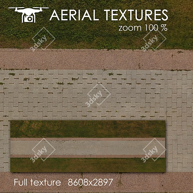 Aerial Sidewalk Texture 3D model image 1