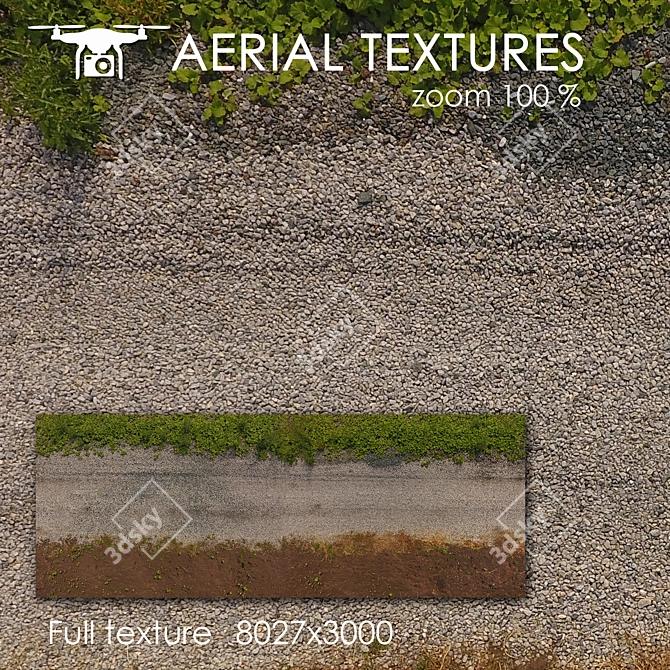 Title: Airbrushed Gravel Texture 3D model image 1