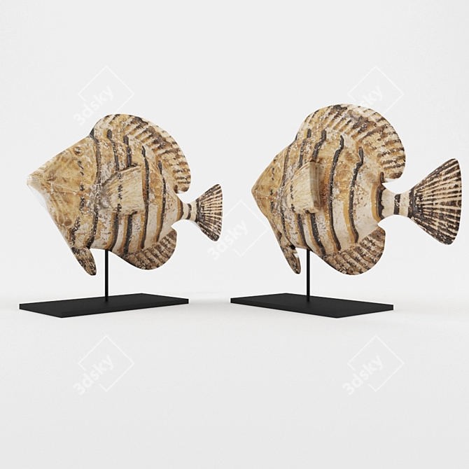 Cameroon Fish Display Stand 3D model image 1