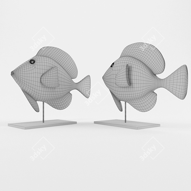 Cameroon Fish Display Stand 3D model image 2