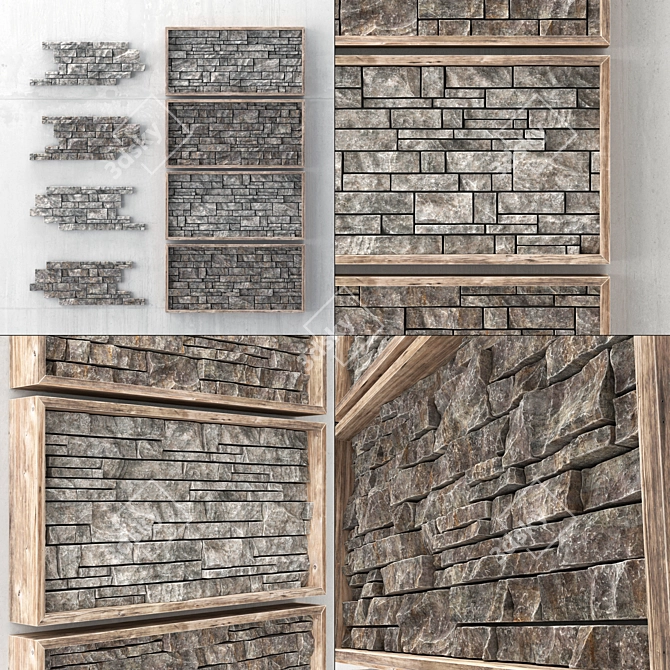 Brick-Panel Décor: Built-In Artistry 3D model image 1