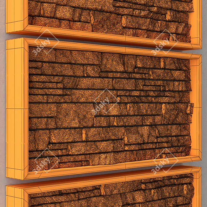 Brick-Panel Décor: Built-In Artistry 3D model image 3