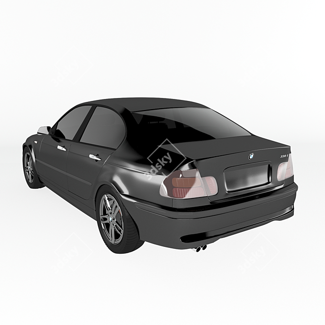 Sleek BMW E46 3 Series 3D model image 2