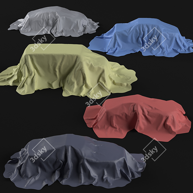 Car-Shaped Cloth Set 3D model image 3