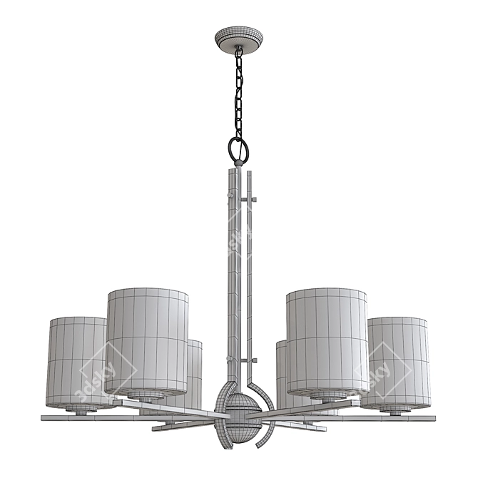 Elegant Crystal Chandelier 3D model image 3