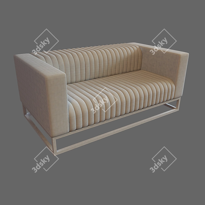 Sleek Office Sofa 3D model image 2