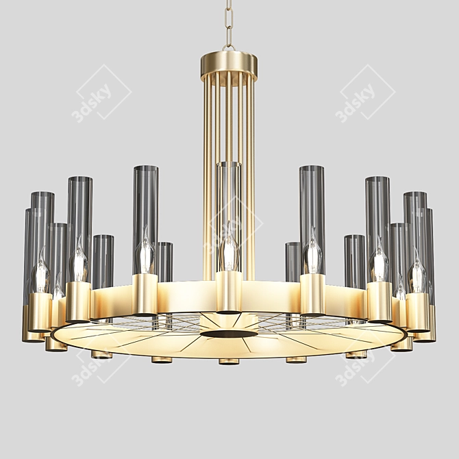 Elegant Illumination: Visual Comfort Chandelier 3D model image 1