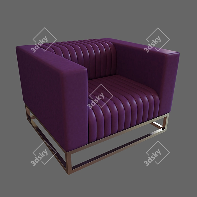 Sleek Office Armchair 3D model image 1