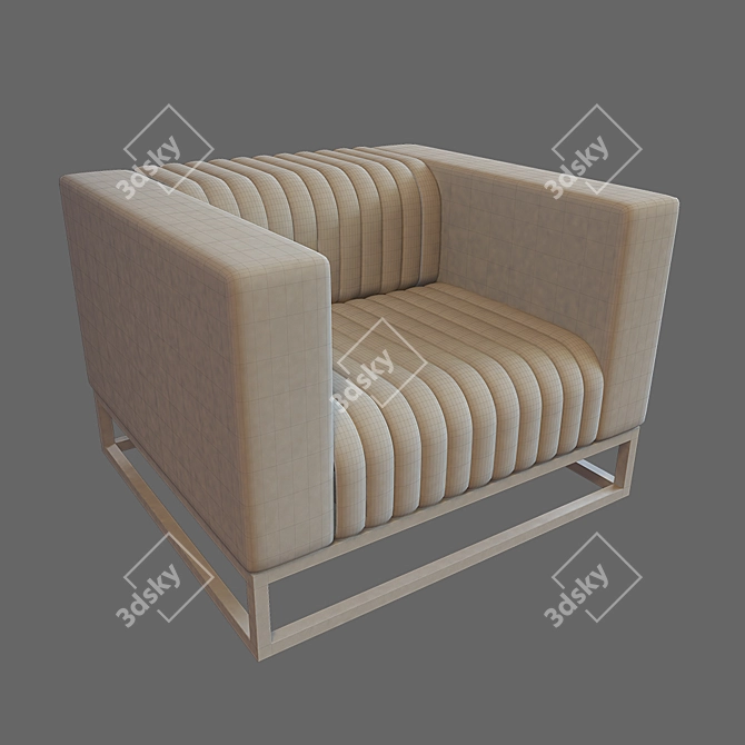 Sleek Office Armchair 3D model image 2