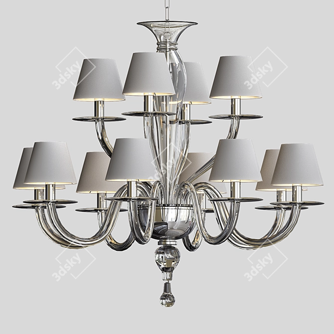 Elegant Raphael Disc Chandelier 3D model image 1