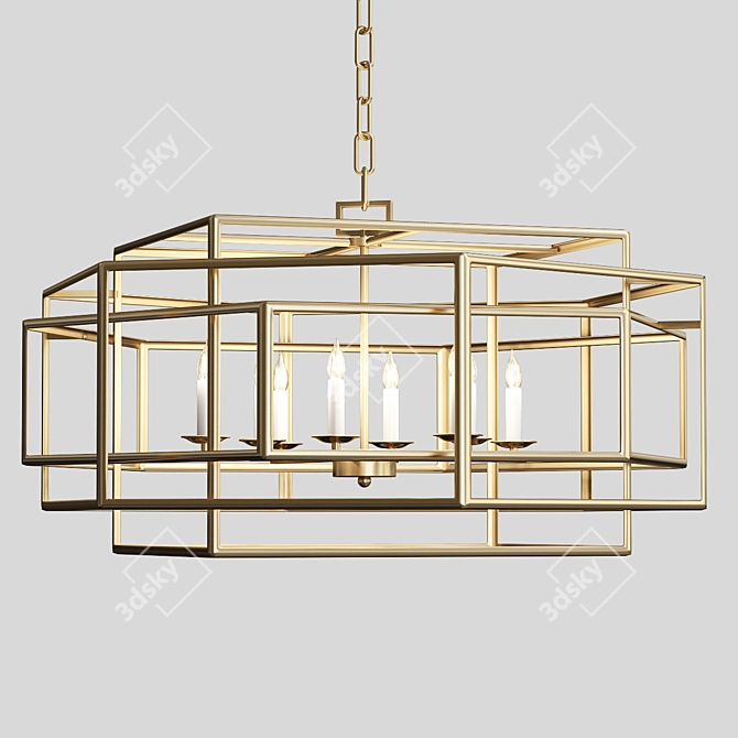 Gleaming Elegance: Aidan Gray Chandeliers 3D model image 1