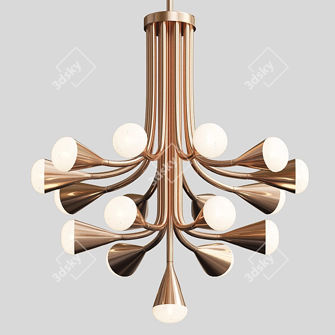 Elegant Glow: Globo Chandelier 3D model image 1