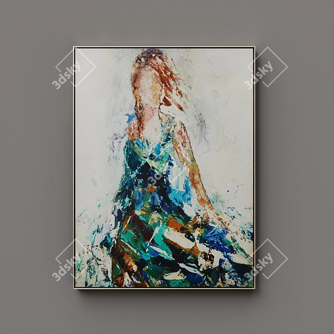 Elegant "Lady of the Manor" Canvas Art 3D model image 1