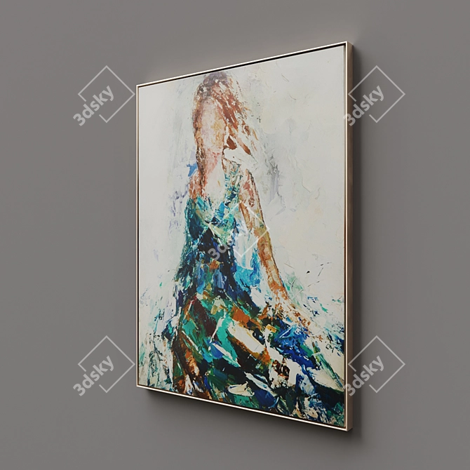 Elegant "Lady of the Manor" Canvas Art 3D model image 2