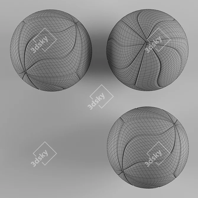 Vibrant Molten V5M5000 Volleyball Ball 3D model image 3