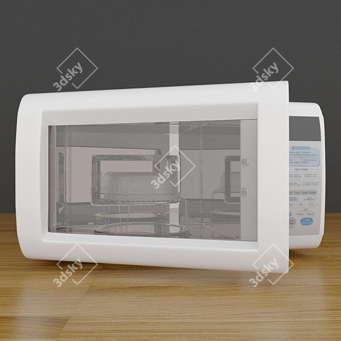 Simplified Inside Microwave 3D model image 1