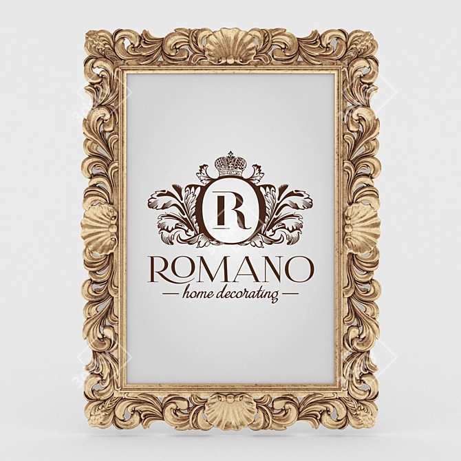 Elegant Gold/Silver Mirror: Romano Home 3D model image 1