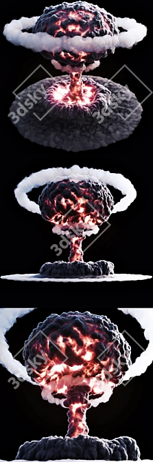 Epic Nuclear Explosion Effect 3D model image 2