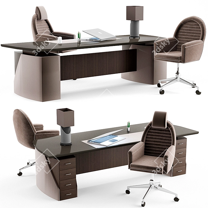 Smania GT Metropolis: Italian Elegance for your Workspace 3D model image 1