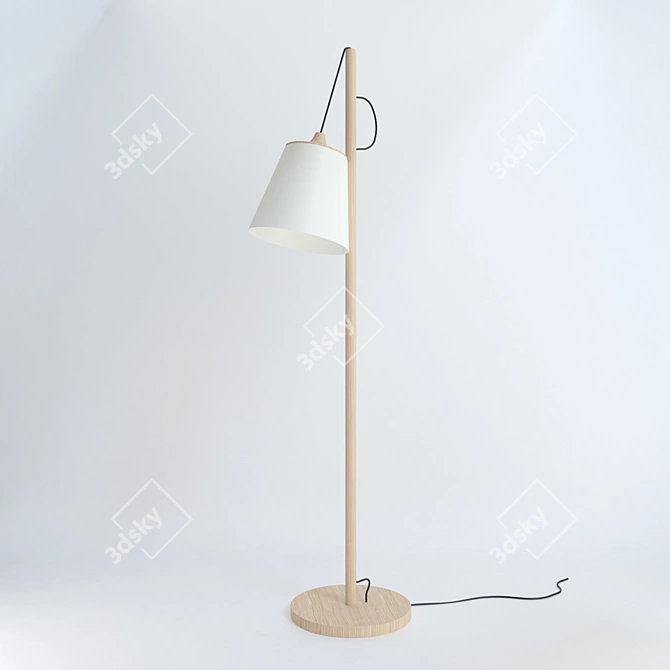Nordic Elegance: Muuto Scandinavian Floor Lamp 3D model image 1