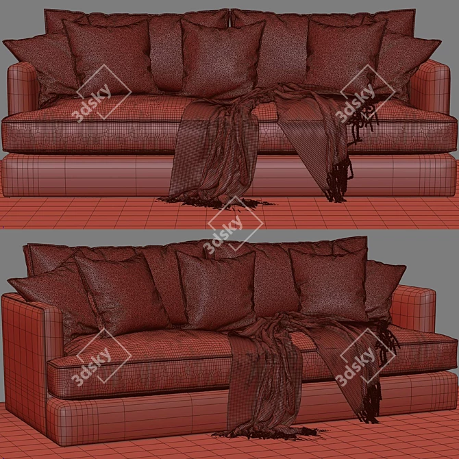 Haven Sofa: West Elm's 002 3D model image 2