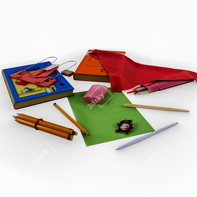 Soviet School Starter Set 3D model image 1