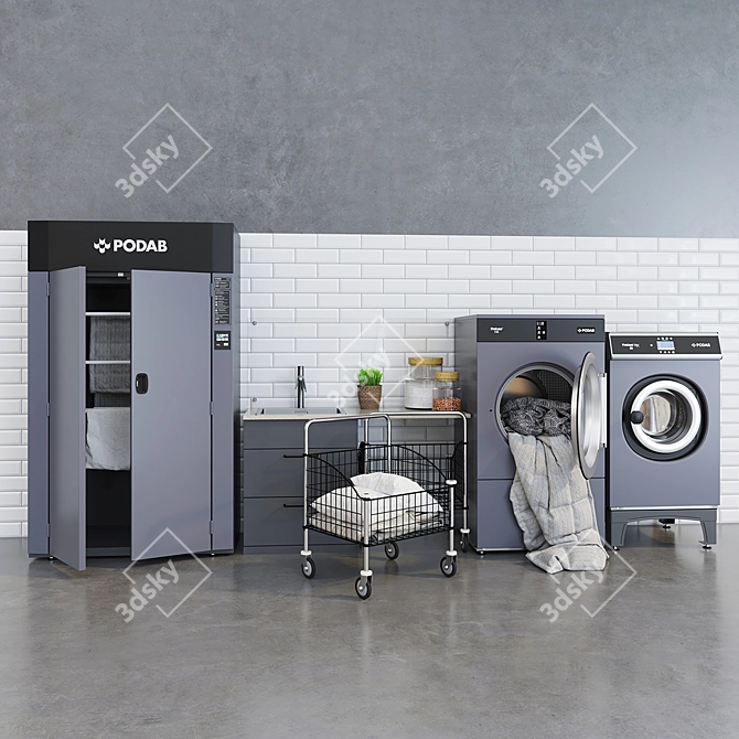 Swedish Laundry & Drying Equipment 3D model image 1