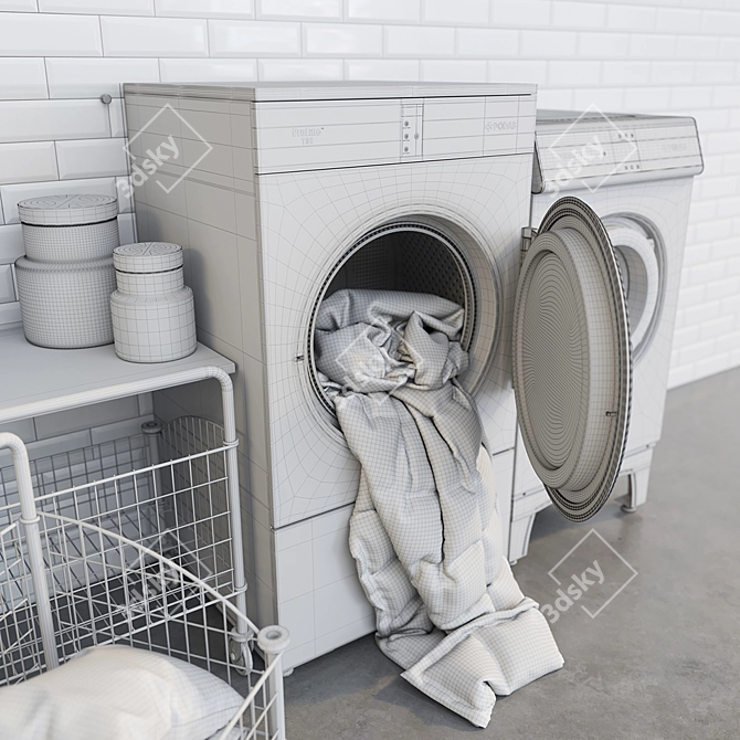 Swedish Laundry & Drying Equipment 3D model image 3