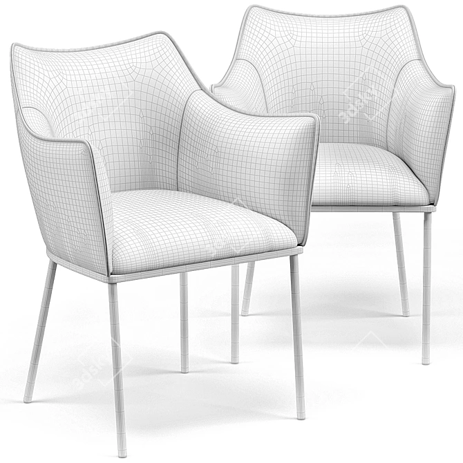 St James Dining Chair - Elegant Coco Republic Design 3D model image 3