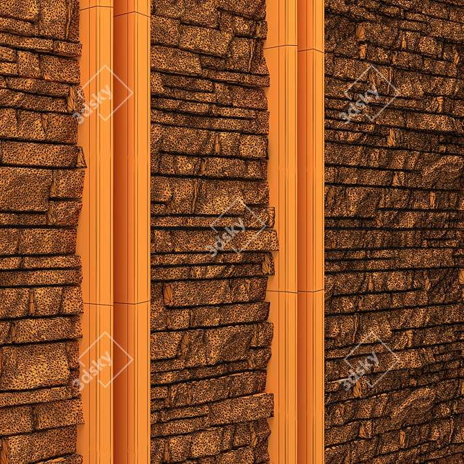 Stone Decor Panels: Elegant and Versatile 3D model image 3