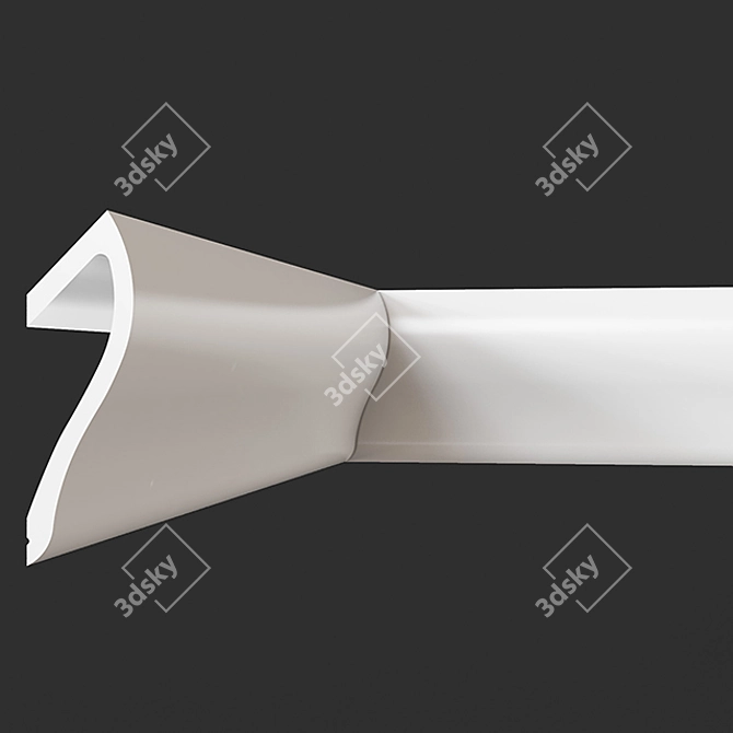 Elegant Gypsum Cornice - ArtPole 3D model image 1