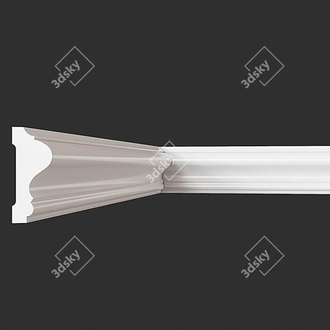 Elegant Gypsum Cornice: S6MG14 3D model image 1